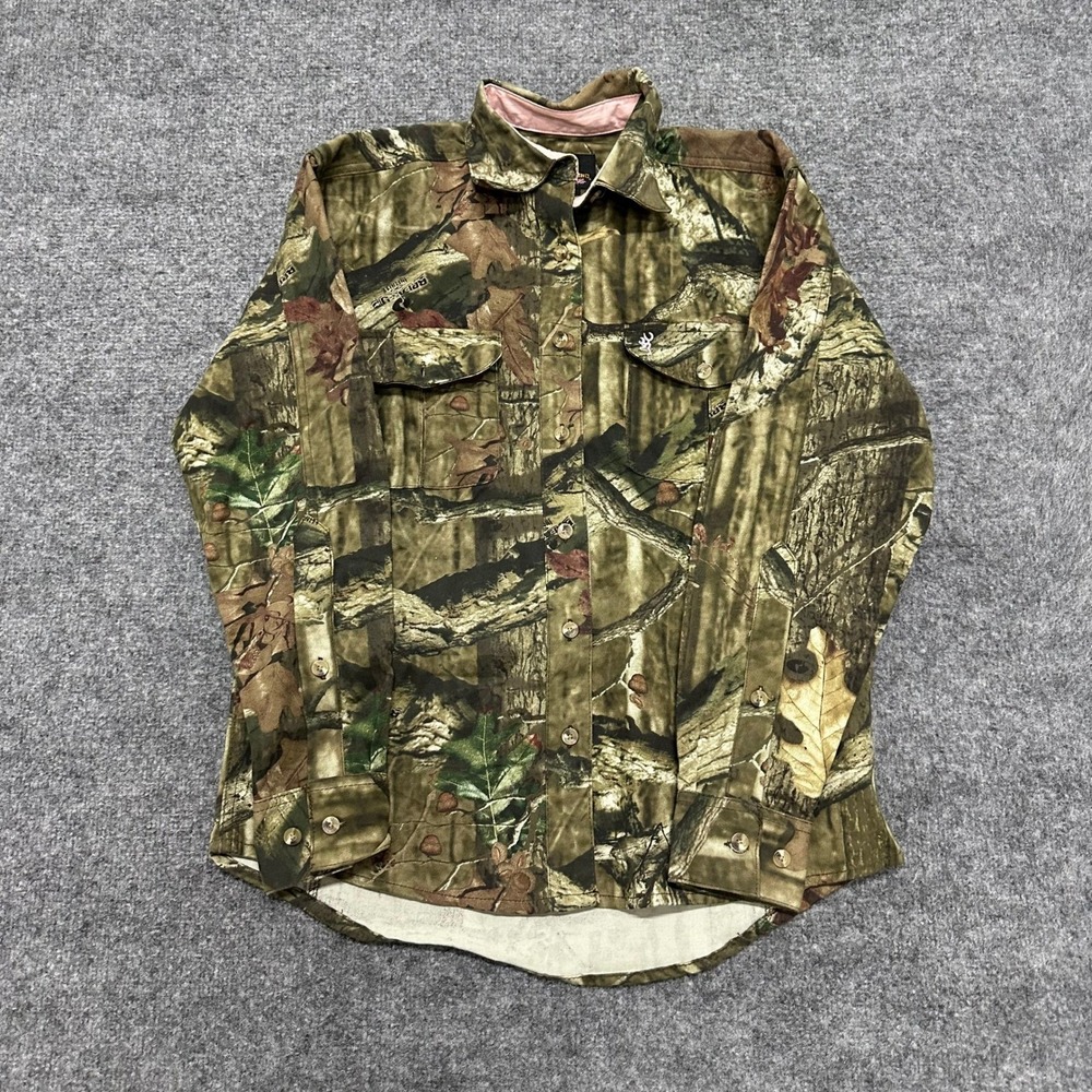 Browning Shirt Womens Size S Camo Mossy Oak Break-Up Infinity Hunting Outdoor